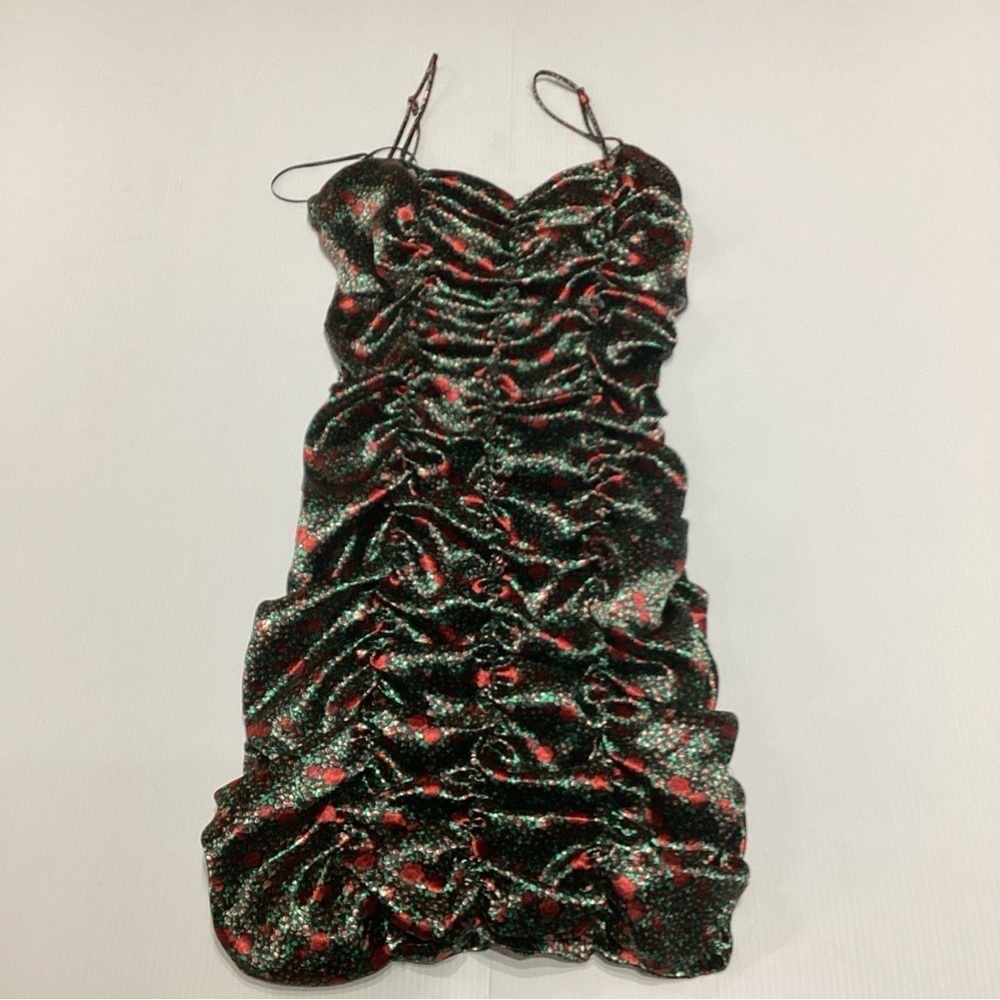 Urban Outfitters Size S Scrunch Bodycon Ruched Mini Dress Black Stretchy